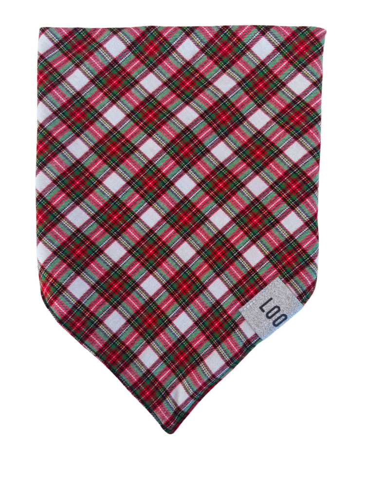 Hundehalstuch Tartan Rot-Grün